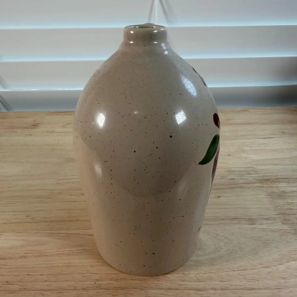 Vintage 1903 Winesap & Co. 2 Beige Apple Ceramic Decorative Crock  Jug Orchard
